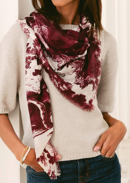 TOILE DE JOUY  Bordeaux